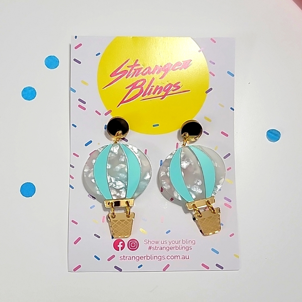 Stranger Blings - Handmade Hot Air Balloon Earrings